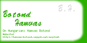botond hamvas business card